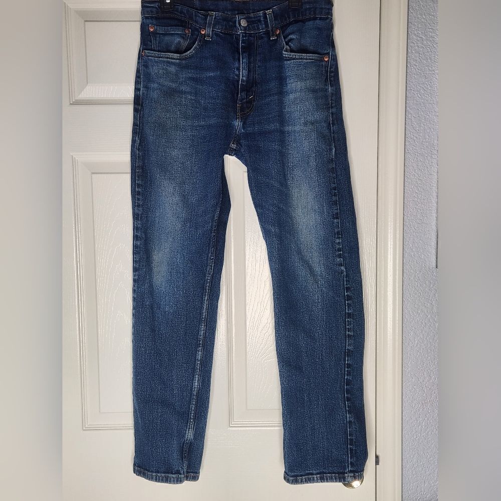 LEVI'S Strauss 505 W30"×L32 Straight Leg Dark Blue Wash Denim  Men's Jeans